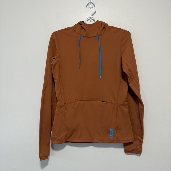 Stio Tops - Stio Fremont Stretch Fleece Hoodie in Burnt Orange Size Small Women
